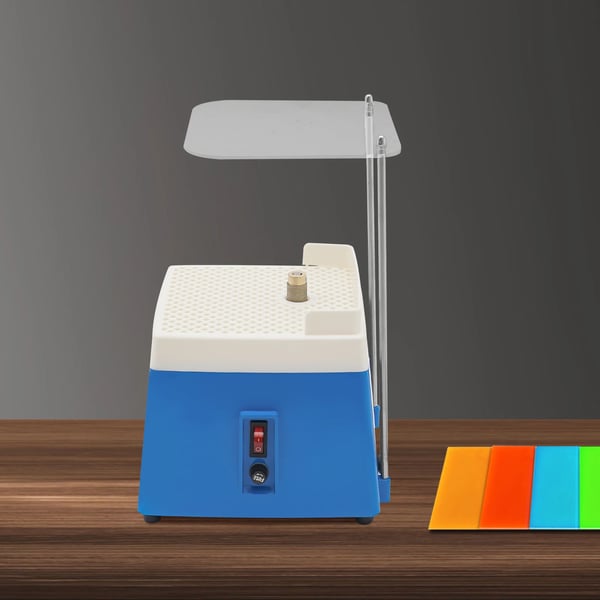 Mini glas-sliber til glaskunst, med MCBL58 diamantslibehjul, 220V 65W, blå, EU-stik, bærbar