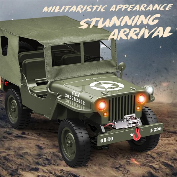 RC Rock Crawler Terrængbil - C8815 1:10 RTR 4WD - 2,4 GHz Fjernbetjening - Med Spil - 40 Min Køretid - 50 m Rækkevidde - 7,4V 500mAh - Rød