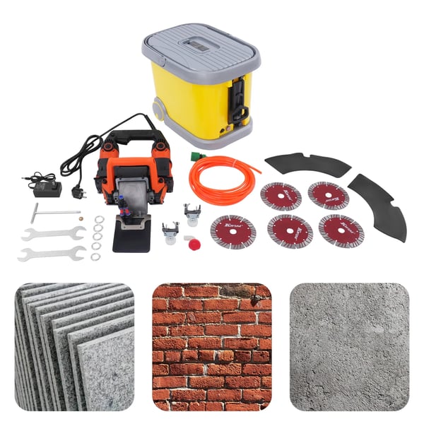 Seinäuratakone Uraleikkuri - 5200 W - 220 V EU-pistoke - 11000 r/min - Urautussyvyys 45 mm, leveys 72 mm - 140 mm terä - Punainen
