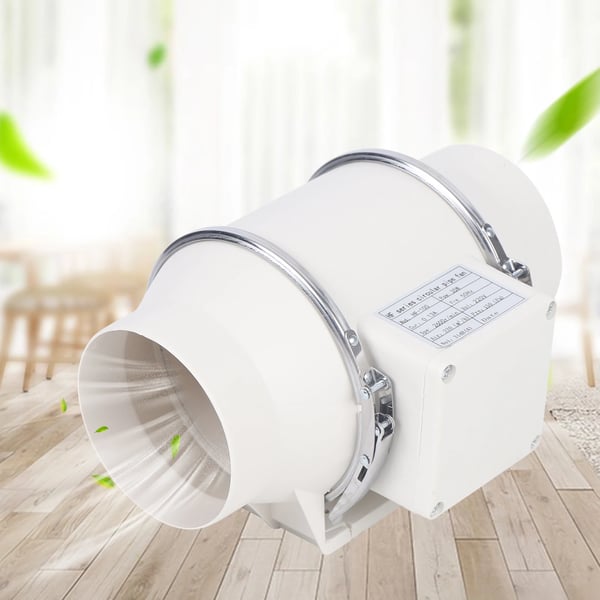Kanalventilator - Inline udsugningsblæser - 220 m³/h luftflow - Kugleleje - Til opvarmning og køling - Ventilation