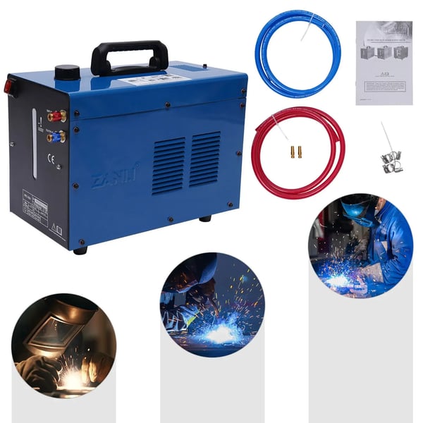 Svejseskøler - TIG Vandkøler - 10 l Tank - 220 V - Enfaset - Industriel - Blå