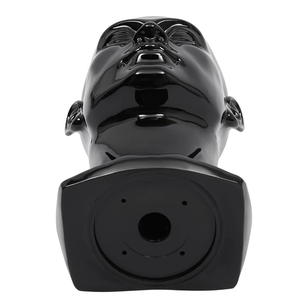 Mannequinhoved Herre - Udstillingshoved - PVC - Højde 30 cm - Hovedomkreds 50 cm - Til paryk, hat, briller - Blank sort