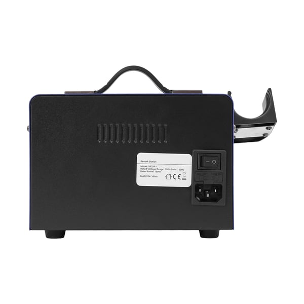 Rework lodde station - 3-i-1 varmluftpistol & loddekolbe - LCD-display - Til elektronikreparation - Blå