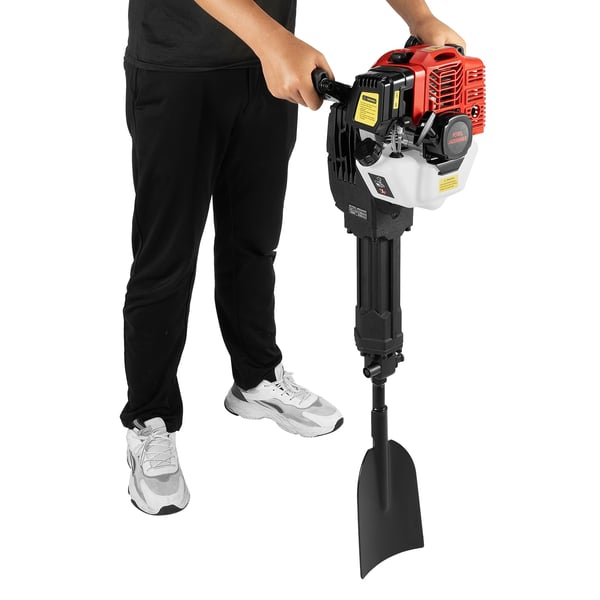 Trægraver til have - Benzindrevet 52cc 1900W - 1500 slag/min - Brændstoftank 1,1 l - Forbrug ≤0,6 l/t - Vægt 18,6 kg - Rød/Sort