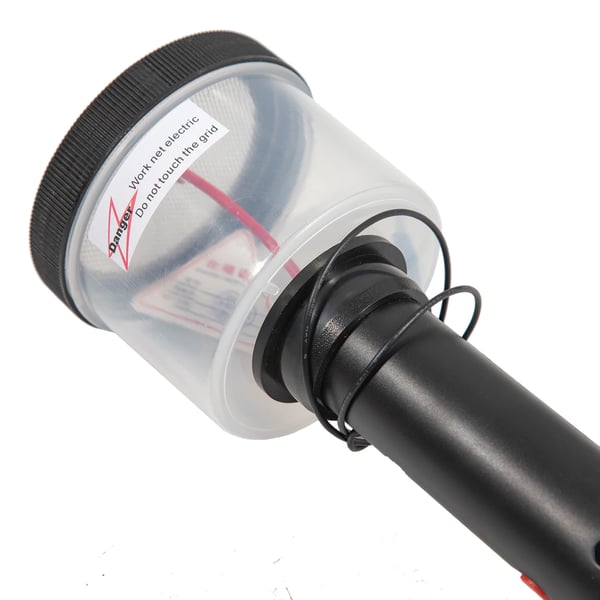 Statisk græs applikator - Elektrostatisk flocking maskine - 5000 V udgang - DC 3 V - ABS - Skridsikkert håndtag, 2 sigter - Sort