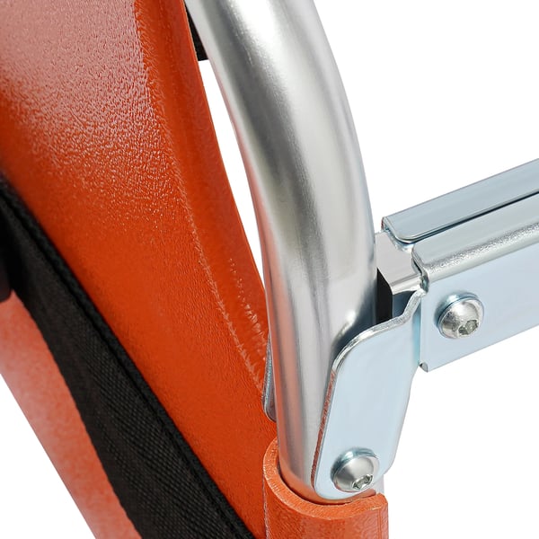 Evakueringsstol til trapper - Sammenklappelig - Max 159 kg - Aluminiumlegering - 4 hjul (2 med bremse) - Sikkerhedsseler - Orange
