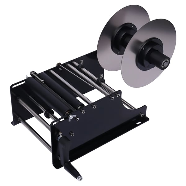 MT-30 - Manuell/Halvautomatisk Etiketteringsmaskin - För Runda Flaskor - Justerbar Diameter - Svart