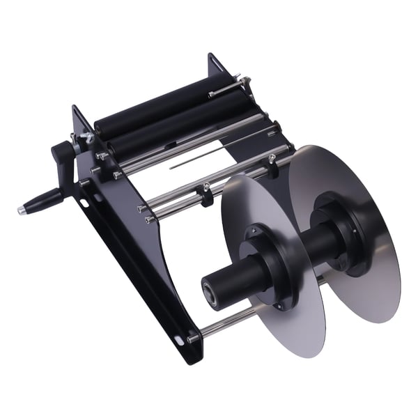 MT-30 - Manuel/Halvautomatisk Etiketteringsmaskine - Til Runde Flasker - Justerbar Diameter - Sort