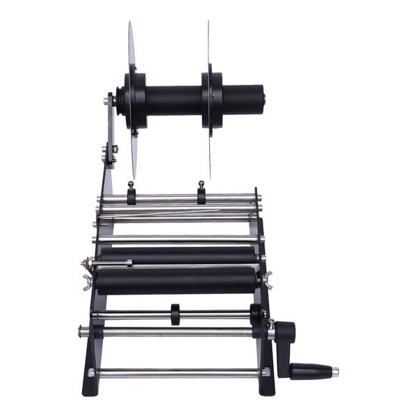 MT-30 - Manuel/Halvautomatisk Etiketteringsmaskine - Til Runde Flasker - Justerbar Diameter - Sort