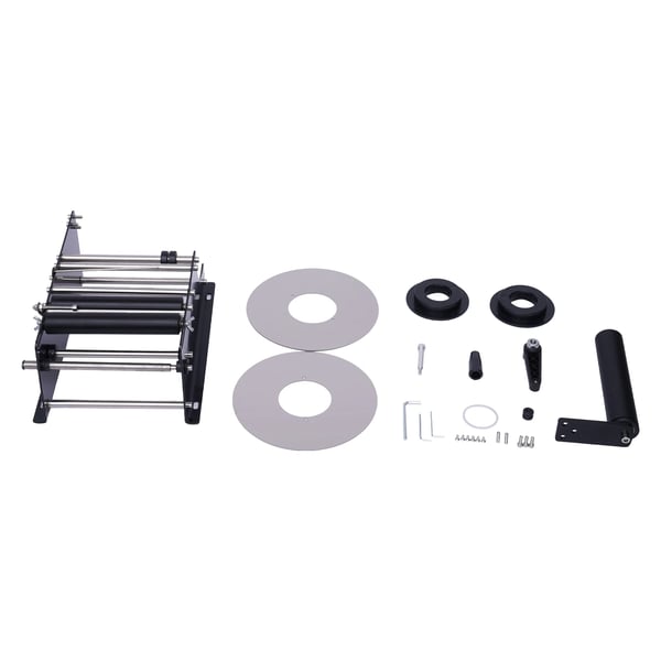 MT-30 - Manuel/Halvautomatisk Etiketteringsmaskine - Til Runde Flasker - Justerbar Diameter - Sort