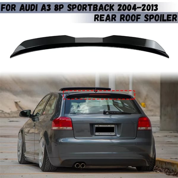 Bageste taglæbespoiler - A3 8P Sportback 2004–2013 - Bagvinge dekoration - Græsgrøn