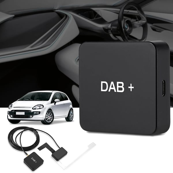 DAB digitalradio adapter - DAB 004 tuner - USB-drevet - FM-transmission - Til Android 5.1+ bilradio - Sort