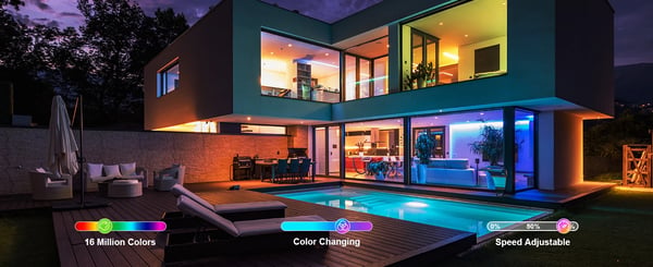 LED Wall Washer - Lysbar - 120 W, 24×3W RGB LED, IP65 Vandtæt, DMX-styring, EU-stik, 4-pak