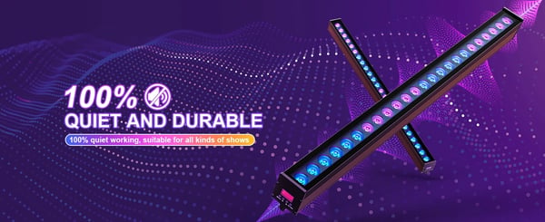 LED Wall Washer - Lysbar - 120 W, 24×3W RGB LED, IP65 Vandtæt, DMX-styring, EU-stik, 4-pak