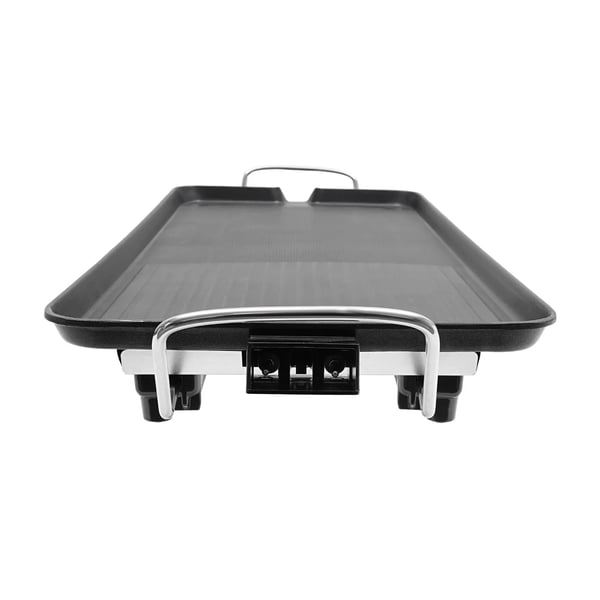 Elektrisk grill - BBQ-grill - 1500 W - Non-stick belægning - 5 temperaturtrin - Grillområde 68 x 28 cm - Til indendørs & udendørs brug - Sort