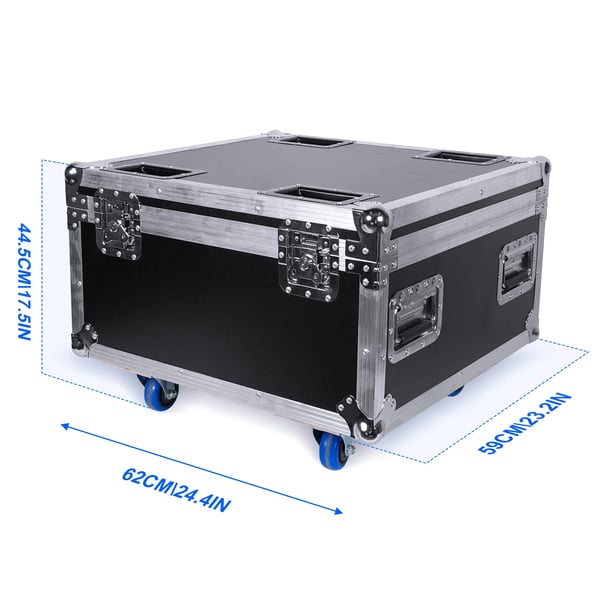 Flightcase til 6x 18 LED RGBWA+UV PAR lamper - Airline Flightcase - Heavy-duty - Til Vandtætte PAR - Professionel Scene & DJ - Stødsikker