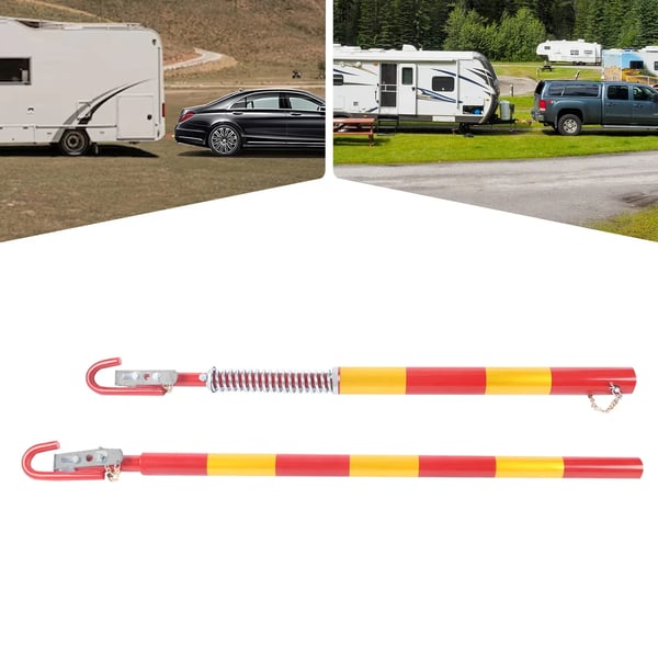 Bugserstang/Trækstang - Biler & Små SUV'er - 175 cm - 5 ton - Krom-vanadiumstål - Støddæmpning Rykkefri Bugsering - 8,7 kg - Gul