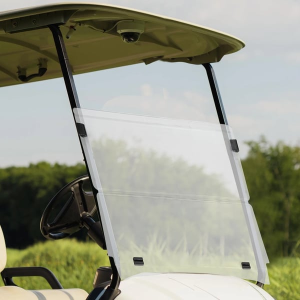 Golfvogn - Forrude - Klapbar - Stødsikker - Klar - 100,5 x 82 cm - Glas & akryl - TXT 1995–2013 - Beige