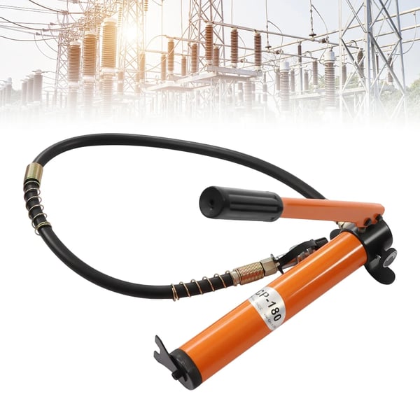 Manuel hydraulisk håndpumpe - CP-180 Porta Power pumpe - 70 MPa - 350 ml olietank - 1 m slange - Stål - 3,5 kg - Orange