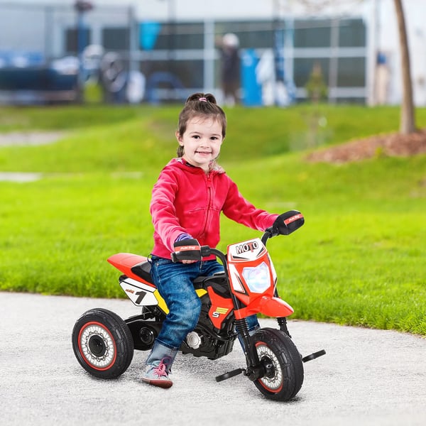 Åkfordon för barn - Motorcykel - Elektronisk med musik - 3 hjul - Metallram - Från 18 månader - 71×40×51 cm