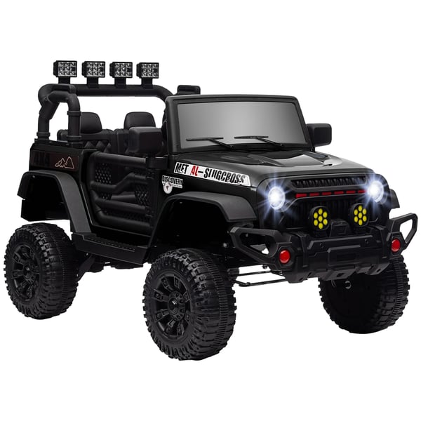 Elbil för barn - Barnbil Ride-On - 4 Hjul - Plast - Svart