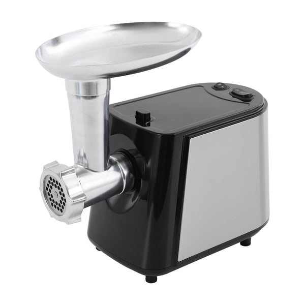 Lihamylly - Sähköinen lihamylly - 350 W, 800 W maksimiteho - 220 V EU-pistoke - Ruostumatonta terästä - 60 kg/h - 3 levyä - Musta