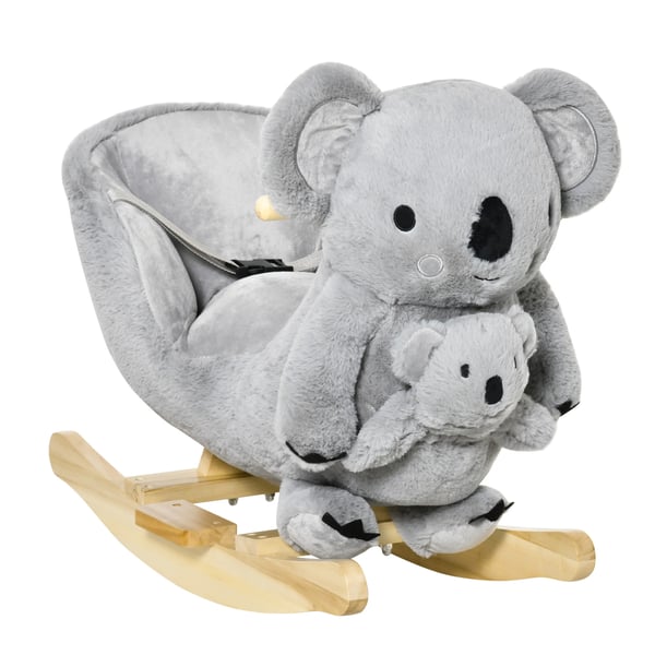 Koala - Gunghäst - Gungdjur - Med Ljud - 18–36 Mån - 68×35×50 cm - Grå