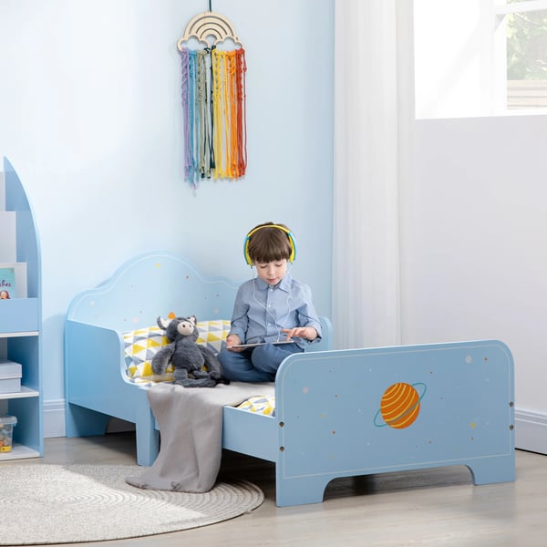 Barnsäng - Juniorsäng - 143×74×59 cm - För barn 3–6 år - Maxvikt 80 kg - MDF & plywood - Montering krävs - Blå