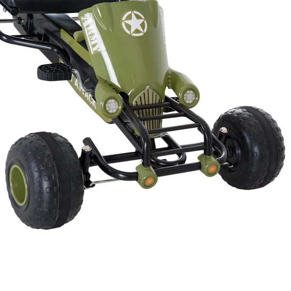 Gokart för barn - Pedalgokart - Justerbart säte - 4 hjul - Unisex - Modell 341-024 - Grön