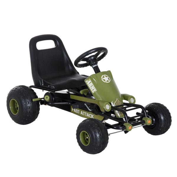 Gokart för barn - Pedalgokart - Justerbart säte - 4 hjul - Unisex - Modell 341-024 - Grön