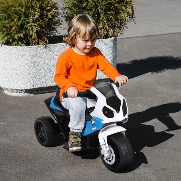 Elmotorcykel för barn - Trehjulig Ride-On Åkfordon - Elektrisk - Metallram - Mått 66×37×44 cm - För 3–6 år - Blå