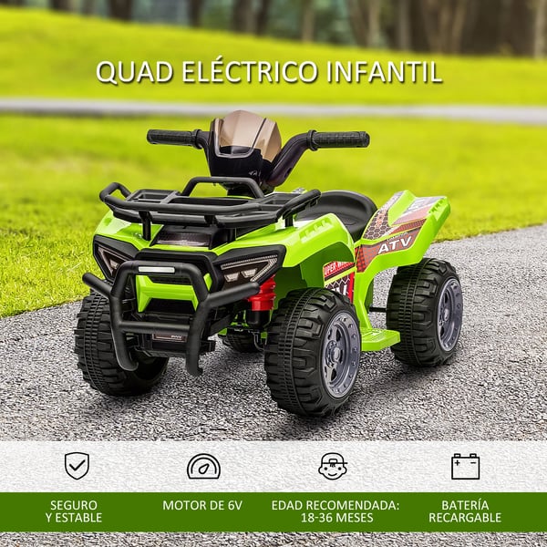 Barn åkfordon - Elektrisk 6V fyrhjuling/ATV - 4 Hjul - Ålder 18+ Månader - 70×42×45 cm - Rosa
