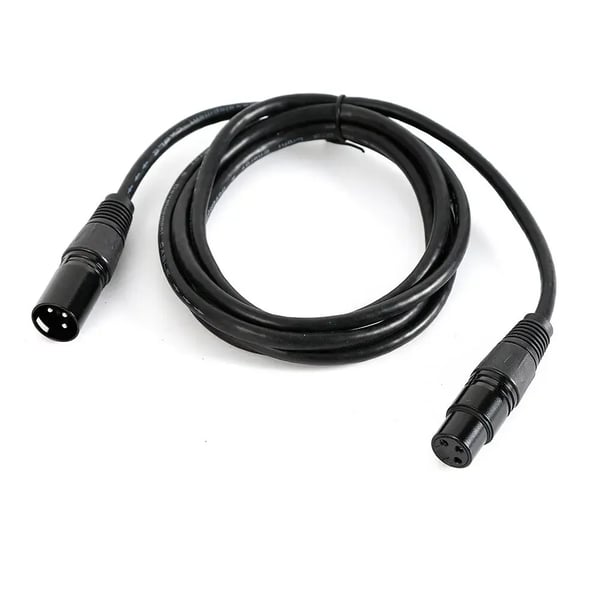 DMX-kabler 10-pak - XLR 3-polet han–hun - 2 m - 110 ohm - Sort