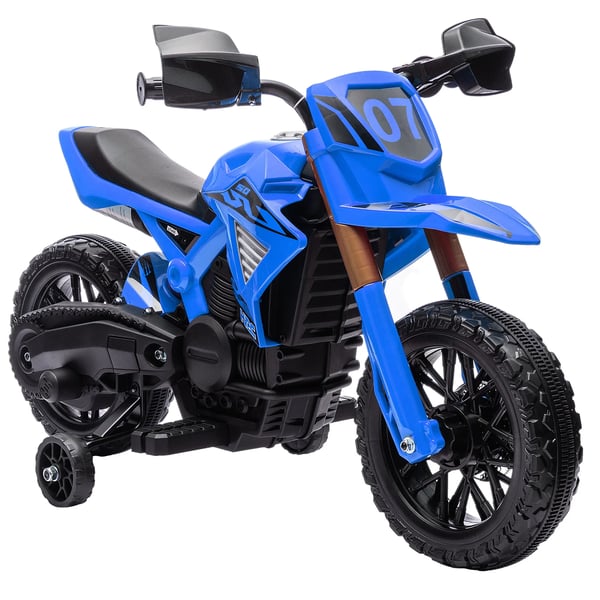 Elmotorcykel för barn - Åkfordon - 2 hjul - Metallram - Från 3 år - Max 30 kg - Blå