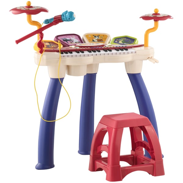 Barnpiano - Elektroniskt Keyboard - 32 Tangenter - 74 x 32,2 x 71 cm - Dubbelfunktion 2-i-1 - För Småbarn - CE-Certifierad - Flerfärgad