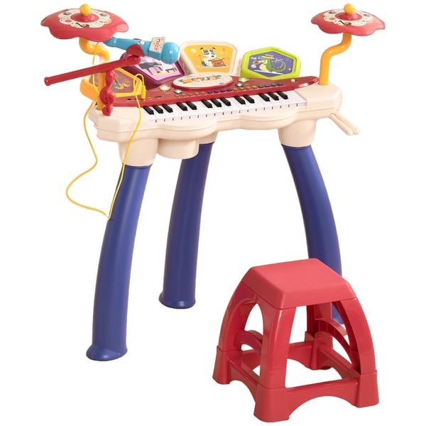 Barnpiano - Elektroniskt Keyboard - 32 Tangenter - 74 x 32,2 x 71 cm - Dubbelfunktion 2-i-1 - För Småbarn - CE-Certifierad - Flerfärgad