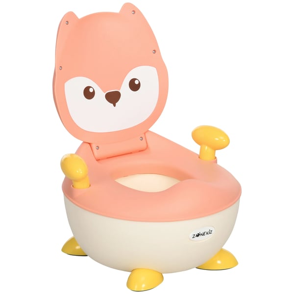 Barnpotta - Toalettränare - 6–36 månader - Djurmotiv - Unisex - 4,5×35×23 cm - Rosa