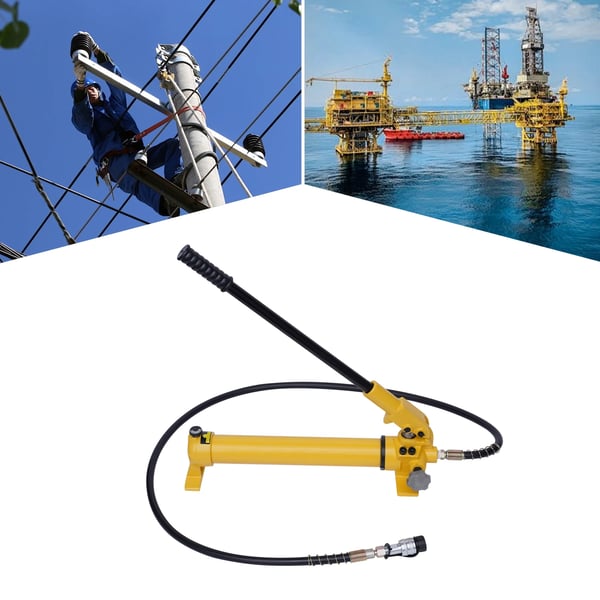 Manuaalinen hydraulinen käsipumppu, valurauta, 0–70 MPa, 700 cc, ZG3/8 naaraspikaliitin, keltainen