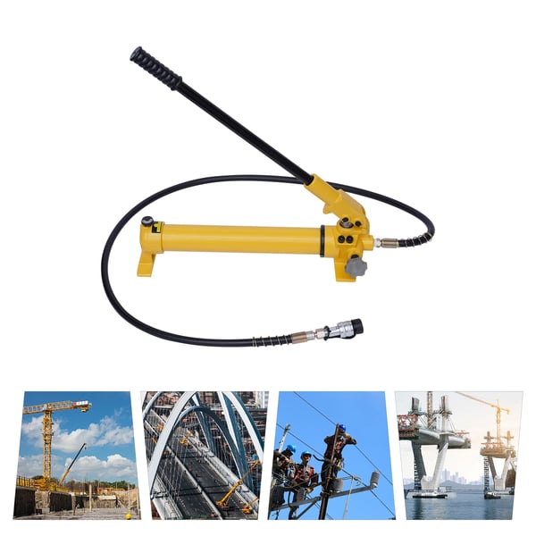 Manuaalinen hydraulinen käsipumppu, valurauta, 0–70 MPa, 700 cc, ZG3/8 naaraspikaliitin, keltainen