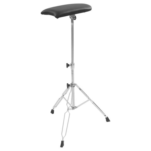 Tattoo arm-/bensstøtte - Tripod-stativ - Justerbar højde 65–100 cm - Hældning 0–100° - Rustfrit stål - 40 mm polstring - Skridsikre fødder - Sort