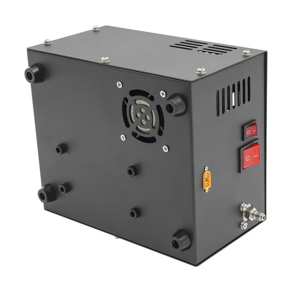 Transportabel PCP luftkompressor - Stempelkompressor - 12 V - 30 MPa Højtryk - 300 W - EU-Stik - Til Dykkerflaske - Luftkølet Kobbermotor