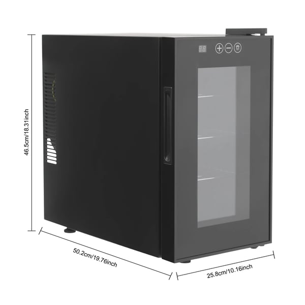 Reptilinkubator/æginkubator 23 L - JC-23AW - Køl & Varme 10–40°C - Digital Termostat - Glaslåge & galvaniseret stål - Sort