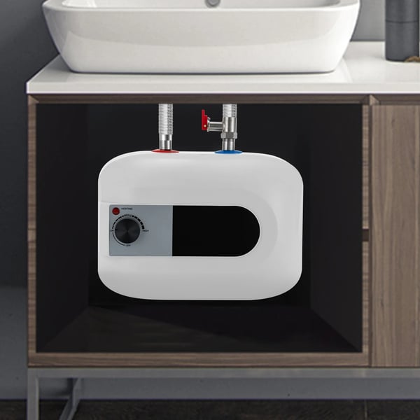Elvarmvattenberedare - SY-8 6 L - 1500 W - Säkerhetsventil - Övre vattenutlopp - Snabb uppvärmning - Transparent