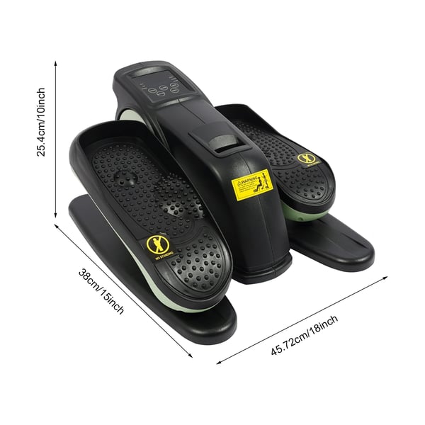 Pedaltræner - Under-bord elliptisk minicrosstrainer - Fjernbetjening - 220V 60W - Til siddende bentræning - Hjem/Kontor - Grøn