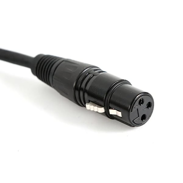 DMX-kabelsæt - DMX512 XLR 3-polet - 2 m - 10-pak - Til scenelys og lyd - Sort