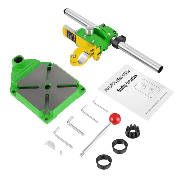 Justerbart borestativ - Bordborestativ - 0–90° Vinkel - Til håndboremaskine - Klemområde 38–43 mm - Slaglængde 6 cm - Model 6117 - Multifarvet