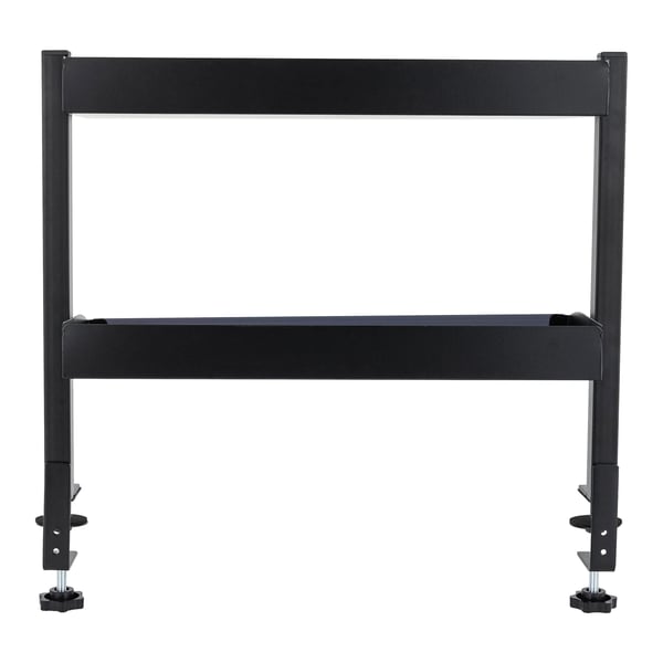 Skrivebordshylde - Klemme-monteret hylde - 2 niveauer - Justerbar opbevaringsbakke - Clip-on - Let montering - Sort