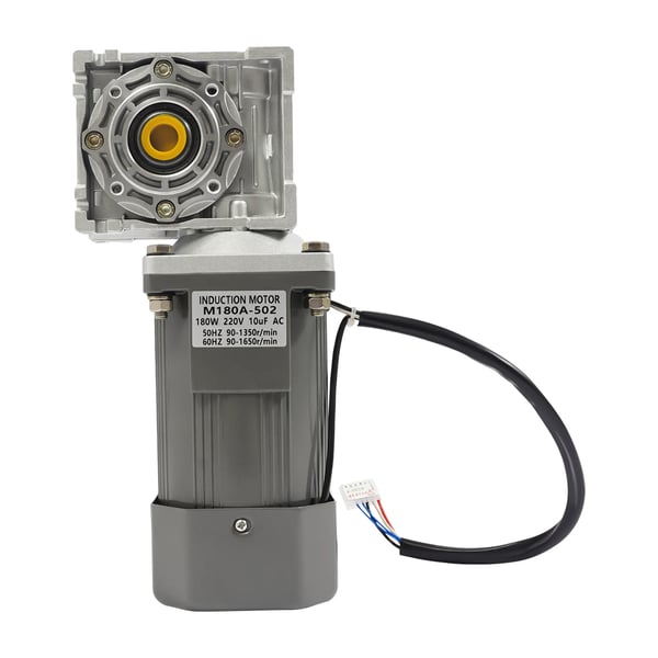 RV40 matovaihdemoottori - AC-vaihdemoottori - 220 V - 180 W - 35 Nm - Ulostulonopeus 0–27 r/min - Nopeudensäädin - Harmaa