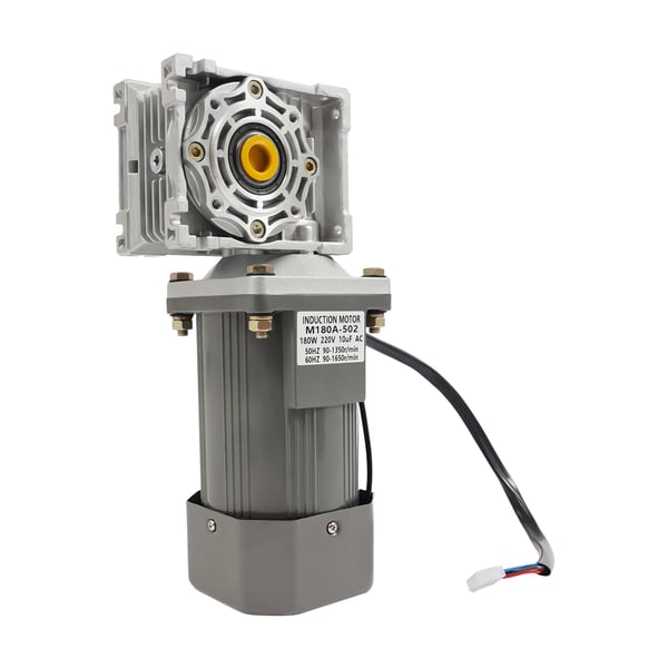 RV40 matovaihdemoottori - AC-vaihdemoottori - 220 V - 180 W - 35 Nm - Ulostulonopeus 0–27 r/min - Nopeudensäädin - Harmaa
