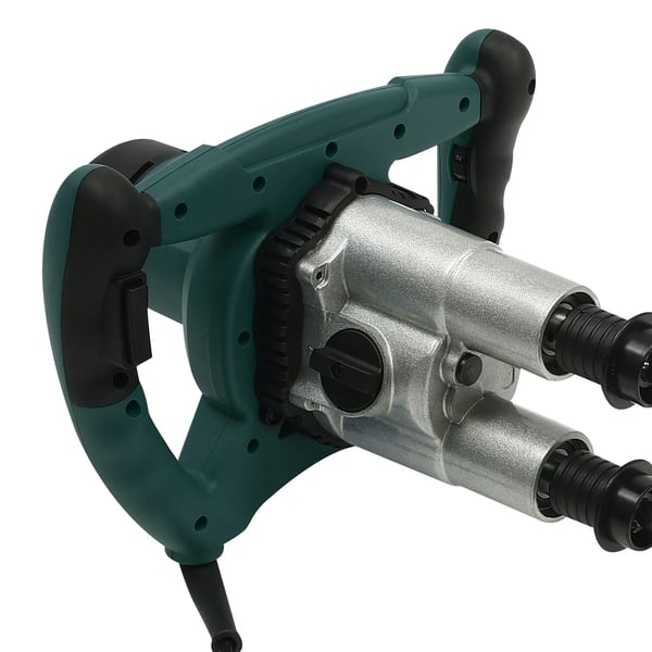 Mørtel- og cementmixer - Håndholdt dobbeltspindel - 2800 W - 6 Hastigheder - 220 V 50 Hz - EU‑stik - M14 - Grøn